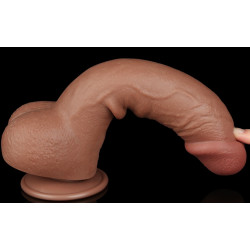 LoveToy SlidingSkin Gode Sliding Skin 18 x 4.7cm Marron